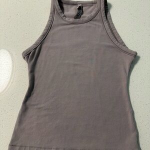 SKIMS Gray Fitted Tank Top